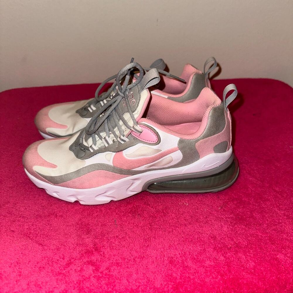 Nike Air Max 270 React (GS) White/Pink & Grey
